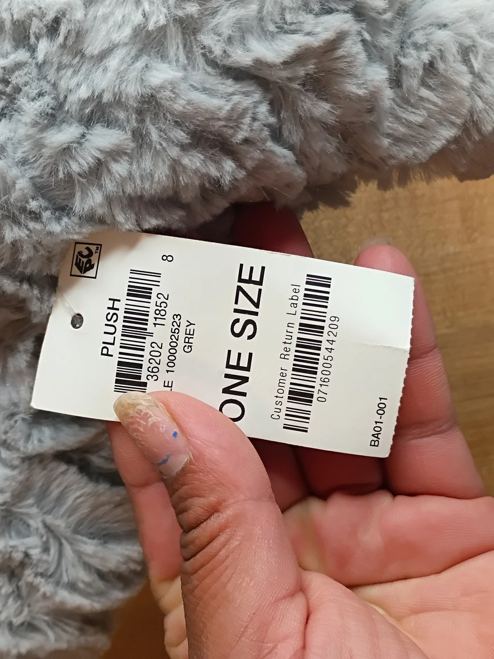 First Impressions Light Gray Elephant Lovey Plush